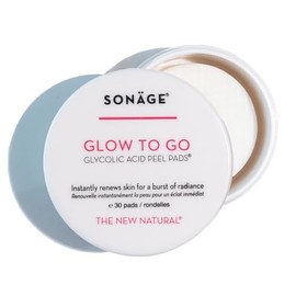 Sonage Glow To Go Glycolic Acid Peel Pads - Safe Natural Exfoliant Anti-Aging Peel Pads - Gentle Exfoliant Best Treatment for Acne, Blackheads, Wrinkl