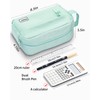 Sooez Big Capacity Pencil Case, Upgraded Canvas Pencil Pouch Large