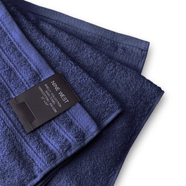 Nine West 4 Piece Premium Bath Towels Set - Made from 100% Cotton Terry Cloth, Provide Absorbent & Comfy, Machine Washable & Quick to Dry, Perfect for Daily Use | 27"x54" (Classic Blue)