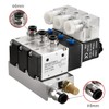 Heschen Electrical Pneumatic Triple Solenoid Valve, 3V210-08, AC24V, PT1/4'' Port,