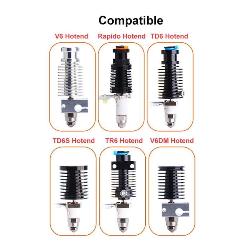 3D Printer Melting Zone Extender High Flow Speed Adapter Compatible