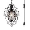 riomasee Plug in Chandelier Mini Bronze Chandeliers 1 Light Elegant