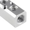 Iceyon 3 Way Pneumatic Manifold Air Distribution Block, Aluminum Alloy