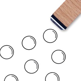 Bubble Rubber Stamp, 3/5 Inch Small Mini Stamp for Scrapbooking Card Making Planner