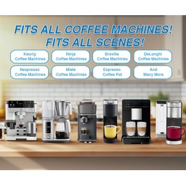 48Tabs–Coffee Maker Cleaner and Descaler & Coffee Pot Cleaner. Powerful Keurig Descaling Solution. Coffee Machine Descaler Tablets Compatible with Keurig, Breville, Miele, DeLonghi & Espresso Machines