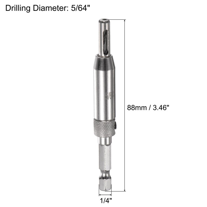 sourcing map Self Centering Hinge Tapper Core Drill Bit, Hole