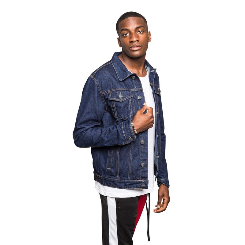 VICTORIOUS Men's Non-Distressed Essential Denim Jean Jacket DK148 - Raw