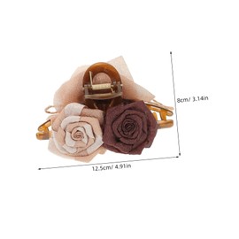 Healeved Flower Hair Claw Clips Elegant Floral Accessories for Women Durable Updo Holders for Summer Parties Special Occasions Timeless Design Sturdy Construction