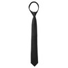 [Allegra K] Men's Necktie Narrow Tie Flat Stripe Adjustable Zipper