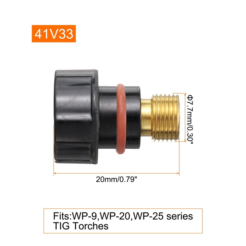 sourcing map 5pcs TIG Back Cap 41V33 Fit Welding Torch