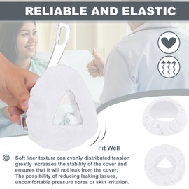 Sosation 24 Pack Mask Liners Full Face Reusable Soft Mask Covers Reduce Air Leaks and Blisters Washable Cushion Covers (White)