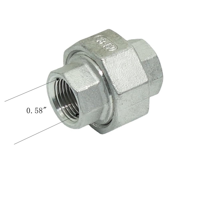 CDQBWKJGFJ 1 Piece Cast Pipe Fittings Threaded Union - 3/8"