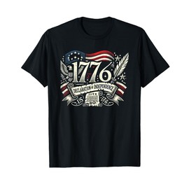 1777 Declaration of Independence American Flag Veterans T-Shirt
