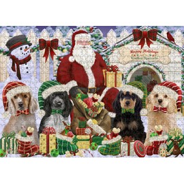 Doggie of The Day Cocker Spaniel Dogs - Christmas Dog House - Jigsaw Puzzle for Adults - Interlocking Puzzle Game Artwork - Gift for Dog Lovers, 200 pcs. DOTD200PZLE248