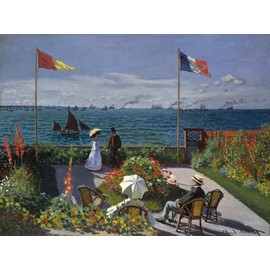 Painting Style Wallpaper Poster (Removable Sticker) [Full Size Version] Claude Monet Santa Dress Terrace (Seaside Terrace) 1866-67 Metropolitan Museum of Art Caracro K-MON-076S2 (23.5 x 17.5 inches