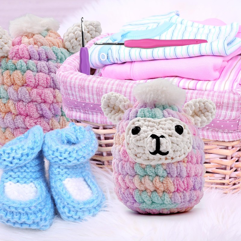 Outbit Crochet set for beginners, complete crochet set with step-by-step