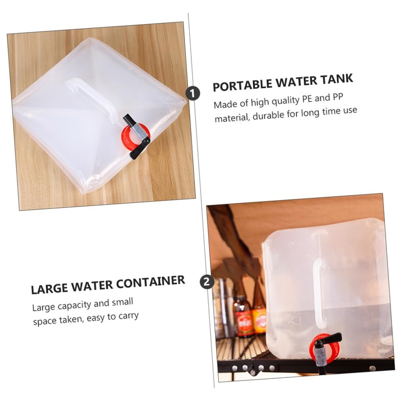 BESPORTBLE Portable Camping Water Tank 15l Collapsible Water Gallon Spigot