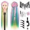 24-Inch Hairdressing Mannequin Head with Synthetic Fiber Hair – Styling,
