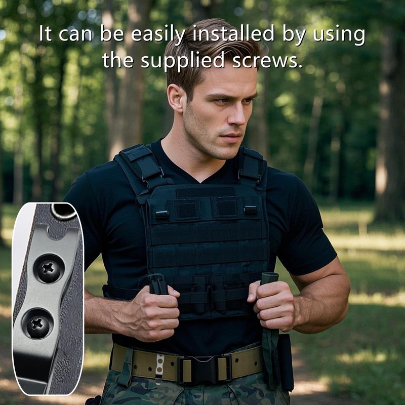 2 Set Kydex Belt Clip Professional Metal Knife Sheath Clip