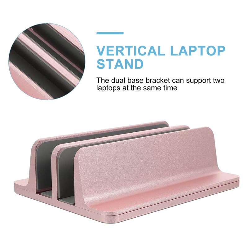 LALAFINA Vertical Laptop Stand Double Slot Base Laptop Holder Sleek