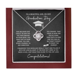FG Family Gift Mall Graduation Gifts for Her, Graduation 2024, Best Gifts for High School Seniors, Graduation Gifts for Her, High School Graduation Gifts, College Graduation Gifts for Women, Daughter Necklace, Graduation Jewelry Necklace (LED Box, Squeez