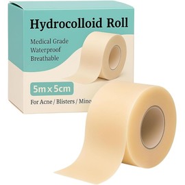 Hydrocolloid Roll – Cut-to-Size Waterproof Dressing Tape – Flexible & Skin-Friendly Bandage Patch for Blisters, Acne, Minor Wounds – Self-Adhesive & Latex-Free (2inch x 16ft)