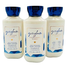 3 GINGHAM Daily Nourishing Bath & Body Super Smooth Body Lotion 8 OZ