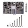 SYDARSYN 126 Pieces M4.2 Self-Tapping Stainless Steel Self Drilling Screw