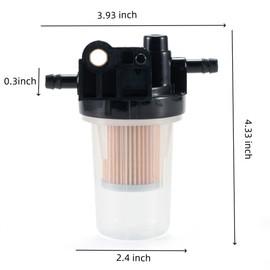 Opuiue 6A320-58862 Fuel Filter Assembly Replacement for Kubota B2320 B2410 L2800 L3400 LX2610HSD M5640SU RTV-X1100CR RTV-X900G RTV900W Replaces 6A320-58860 6A320-59912