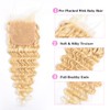 613 Blonde Hair Bundles with Closure 18 20 22+16 Inch
