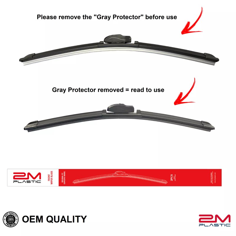 2MPLASTIC Front Windshield Wiper Blades For LEXUS RX350 2016-2024 RX450H