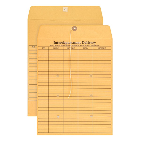 Office Depot® Brand Interdepartment Envelopes, 10" x 13", Brown, Box Of 100