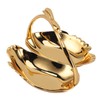 Double Fruit Plate Zinc Alloy Dual Fruit Tray Decorative Fruit