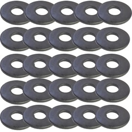 25 PCS 304 Stainless Steel Flat Washers | A2/V2A Grade Metal Spacers for Bolts, Screws & Nuts,Large Flat Repair Washers, Round Metal Washer Spacers for Bolts, Screws, Nuts (Black) (M8(24 * 2mm))