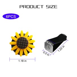 Zpana Car Sunflower Air Vent Clip, 6PCS Cute Sun Flower Vehicle Air Outlet Clamp Charm, Automotive Air Conditioning Clip Decoration Accessories, Universal for SUV, Sedan, Truck
