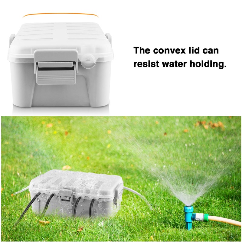 Flemoon Large Outdoor Electrical Box with Transparent Lid, IP54 Waterproof