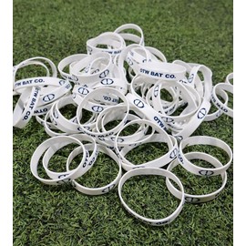 OTW BAT CO. Rubber Wrist Band Water-Resistant Comfortable Unisex - Color: Marble Grey/Red