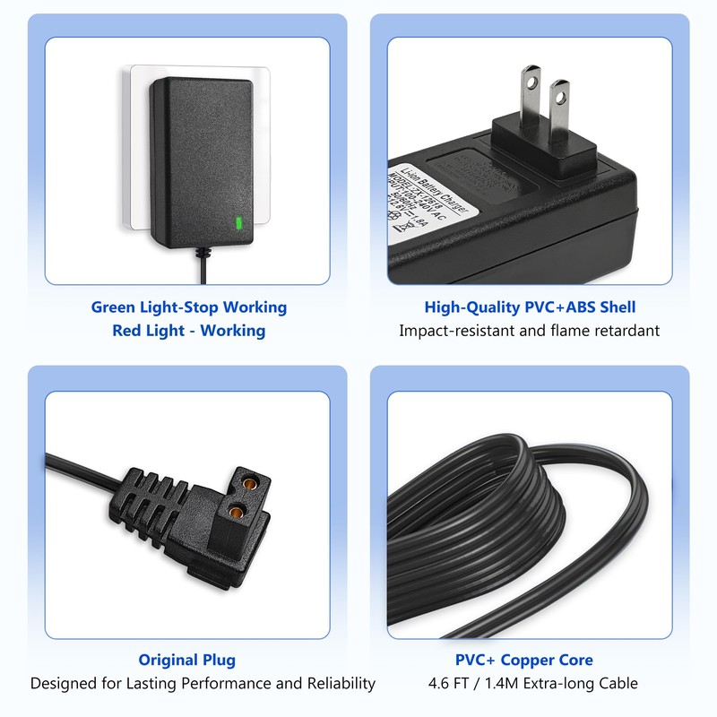 12.6V Charger for Aiper Pool Cleaner Robot, Pool Vacuum Charger