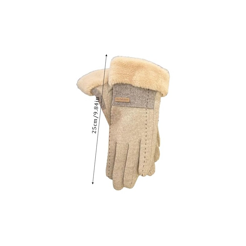 QUINTRA Warm Winter Cycling Gloves for Women, Velvety Thickened, Cold