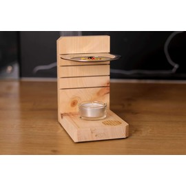 Dekobox Incense Burner Made of Pine Wood Height Adjustable