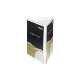 Marketing Holders 4"W x 6"H Countertop Table Tent 3 Sided Pack of 1 Bottom Loading Restaurant Menu Pricing Holder Drink Food Display Printed Material Signage Advertisements Literature Media Frame