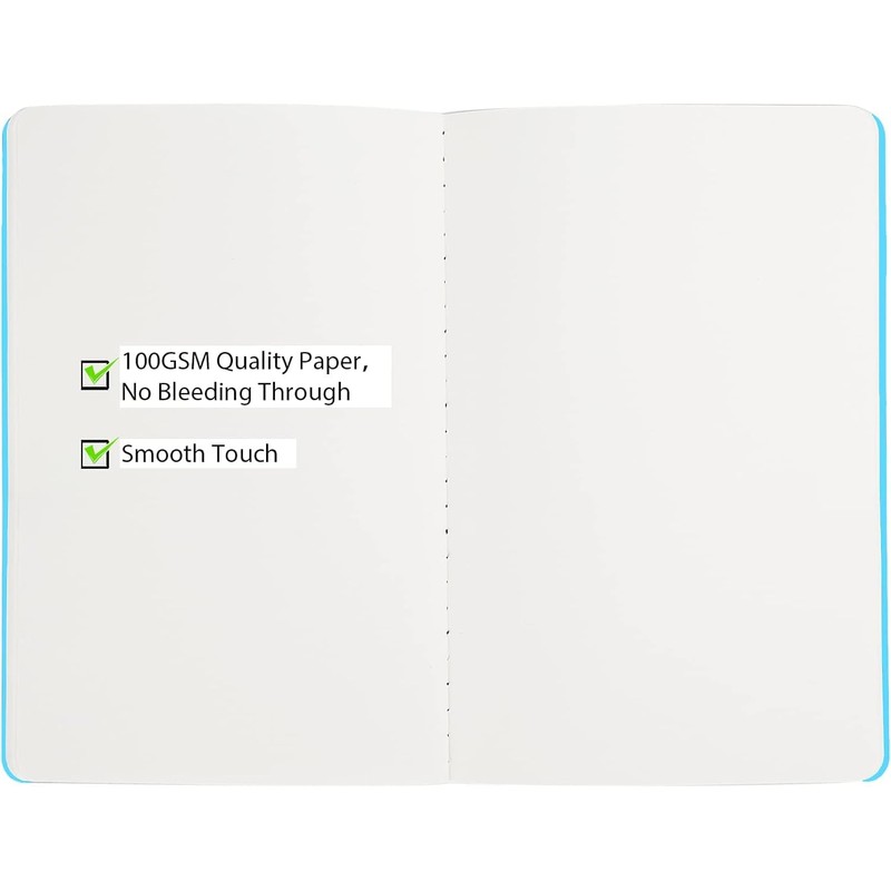 Yarotm Plain Notebook A5-16PCS Colorful Blank Notebooks Bulk - 14x21cm