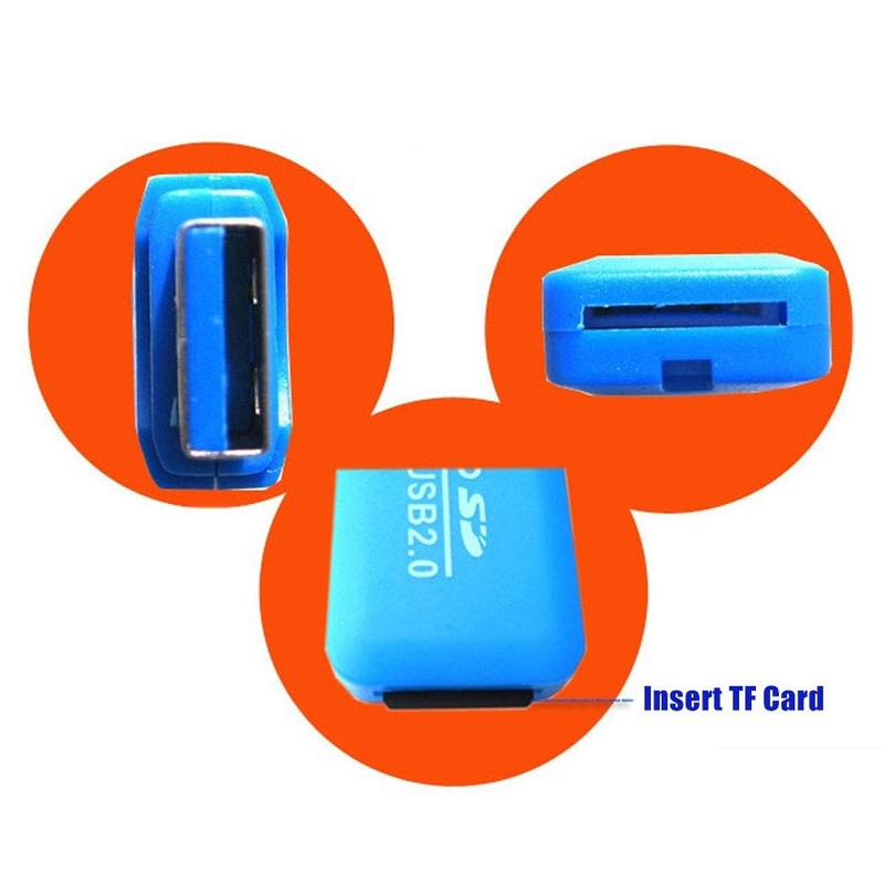 VizGiz 6 Pack Micro SD Card Reader SDXC TF USB