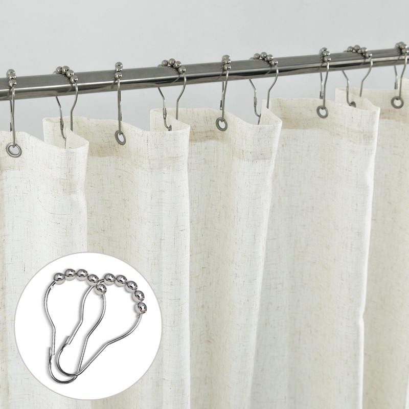 KOUFALL 78 Inch Shower Curtain 72 x 78 Inches Long,Linen