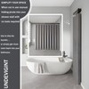 Wall Mount Folding Shower Curtain Rod, 42 Inches (3-Fold), Adjustable