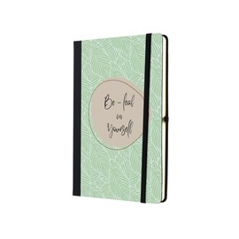 Be-Leaf in Yourself: Inspirational Green Cover Notebook with Elastic Band and Pocket-Sized Design (note-ds23-beleafyourrg)