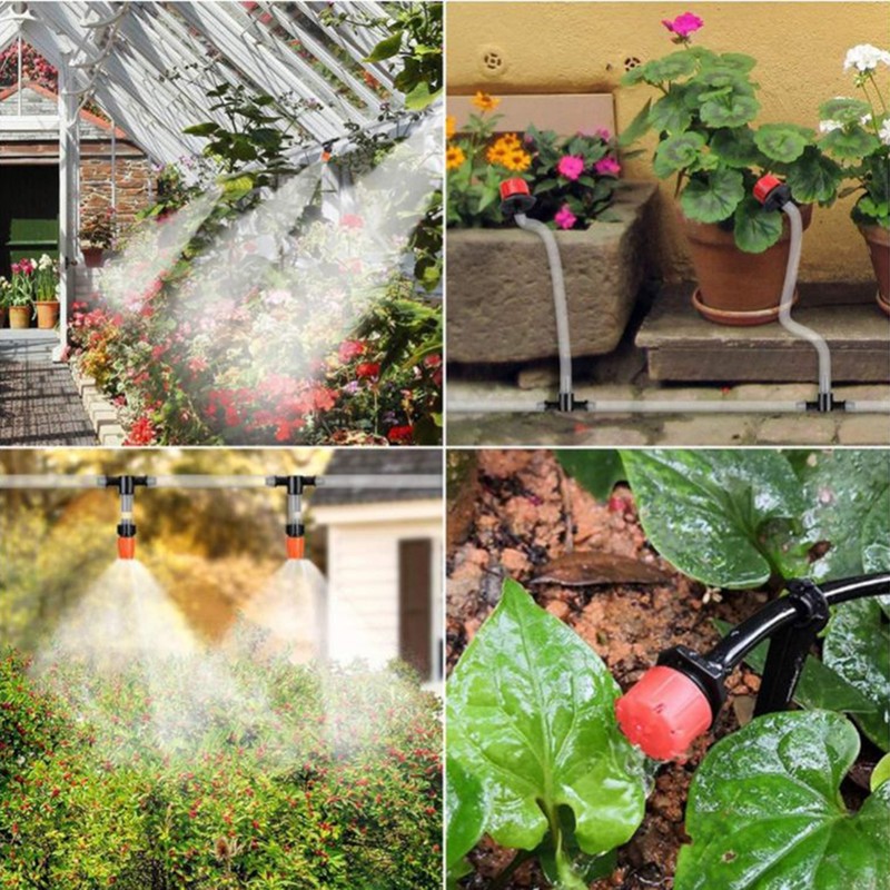 20m Garden Irrigation System Misting Sprinkler Nozzle Kit Cooling Watering