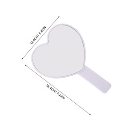 Mikinona 3pcs Heart Shaped Handheld Makeup Mirrors Portable Cosmetic Vanity Mirrors with Handle for Travel and Home Use