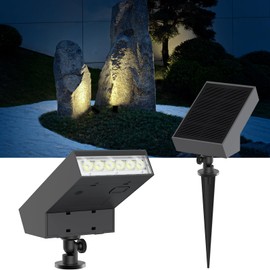SOTTLOT Solar Landscape Lights Outdoor, 3000K Dimmable Solar Pathway Lights, 500LM Solars Spot Light IP65 Waterproof for Walkway Lawn Yard, 2pcs