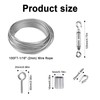 M5 Turnbuckle Rope Wire Tensioner Kit,100ft 1/16